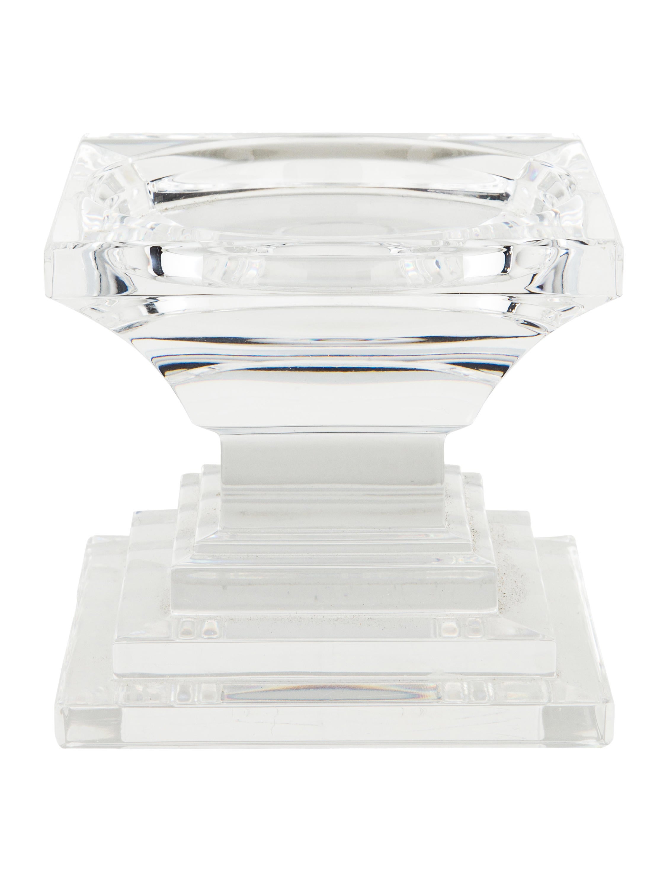 Waterford Crystal Metropolitan Pillar Candle Holder Clear Decorative