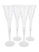 Waterford Crystal Set of 4 Wishes Happy Celebrations Toasting Flutes