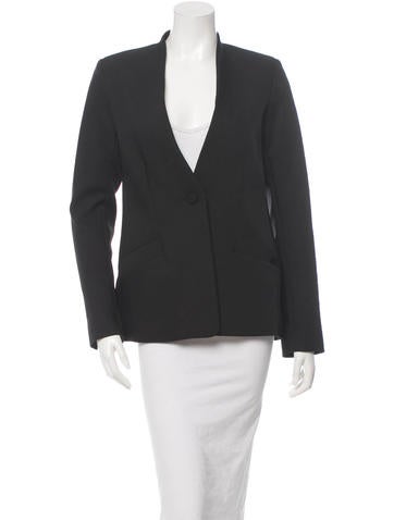 Protagonist Single-Button Closure Collarless Blazer w/ Tags