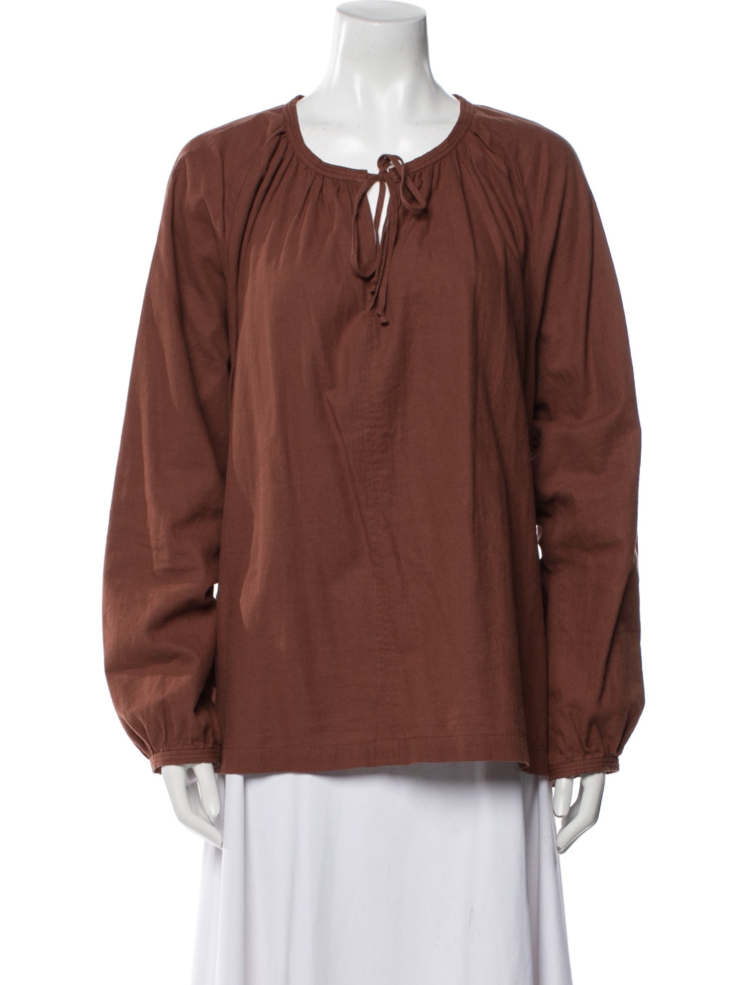 6397 Tie Neck Long Sleeve Blouse
