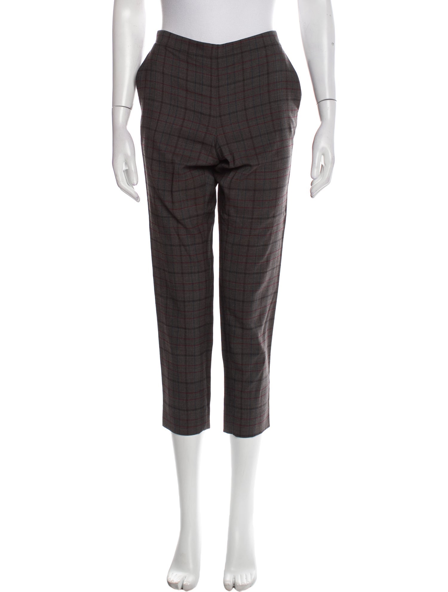 6397 Plaid Print Straight Leg Pants