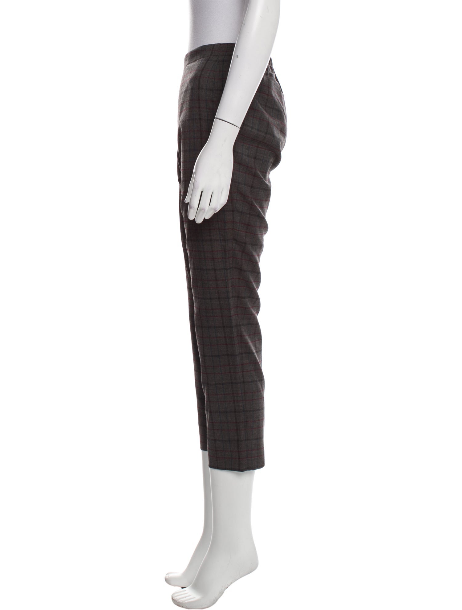 6397 Plaid Print Straight Leg Pants