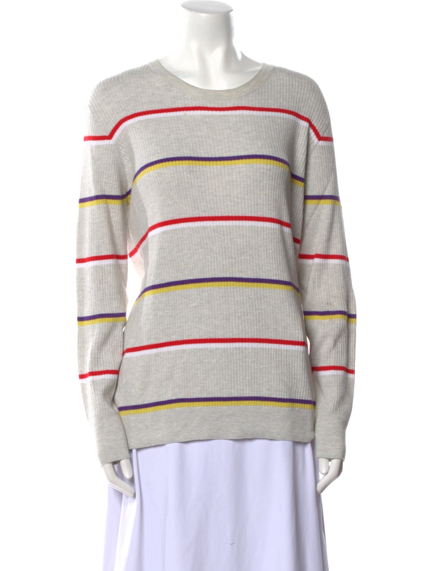 6397 Striped Scoop Neck Sweater