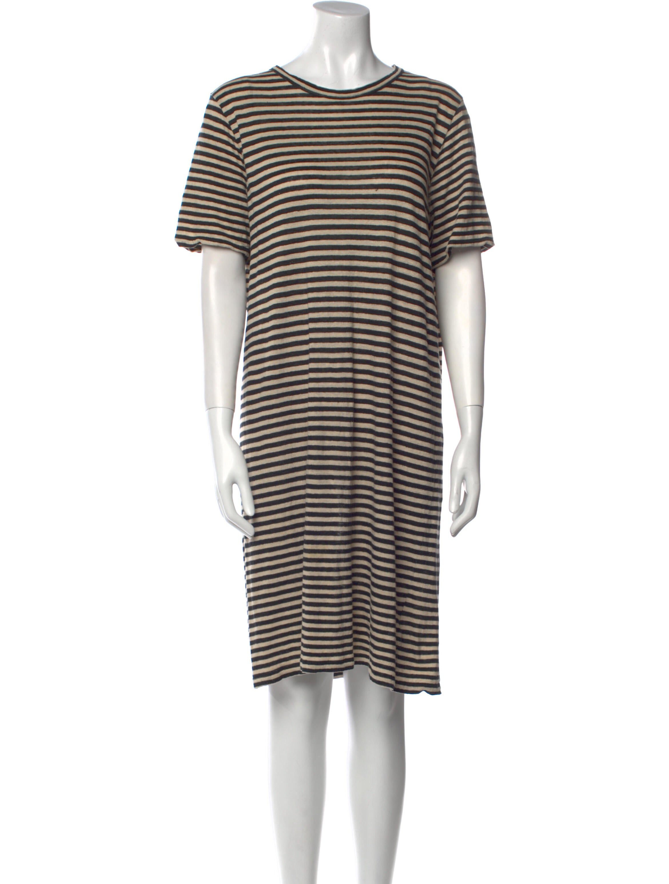 6397 Linen Knee-Length Dress