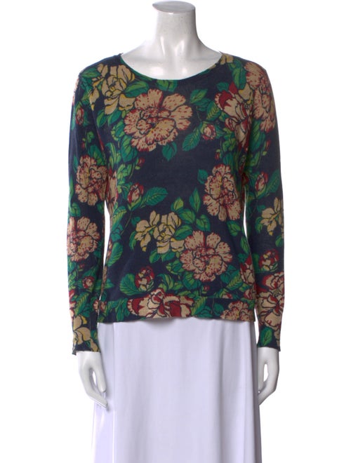 6397 Linen Floral Print Blouse