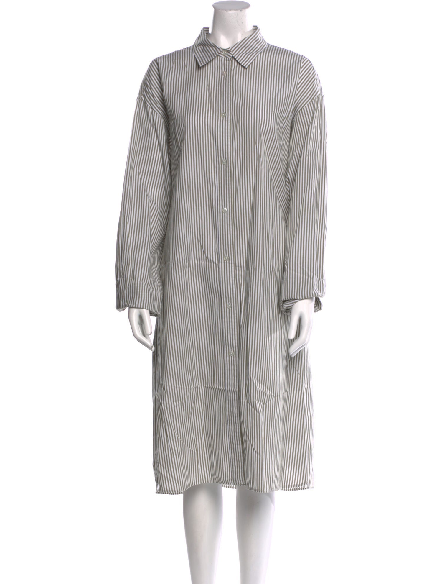 6397 Striped Midi Length Dress