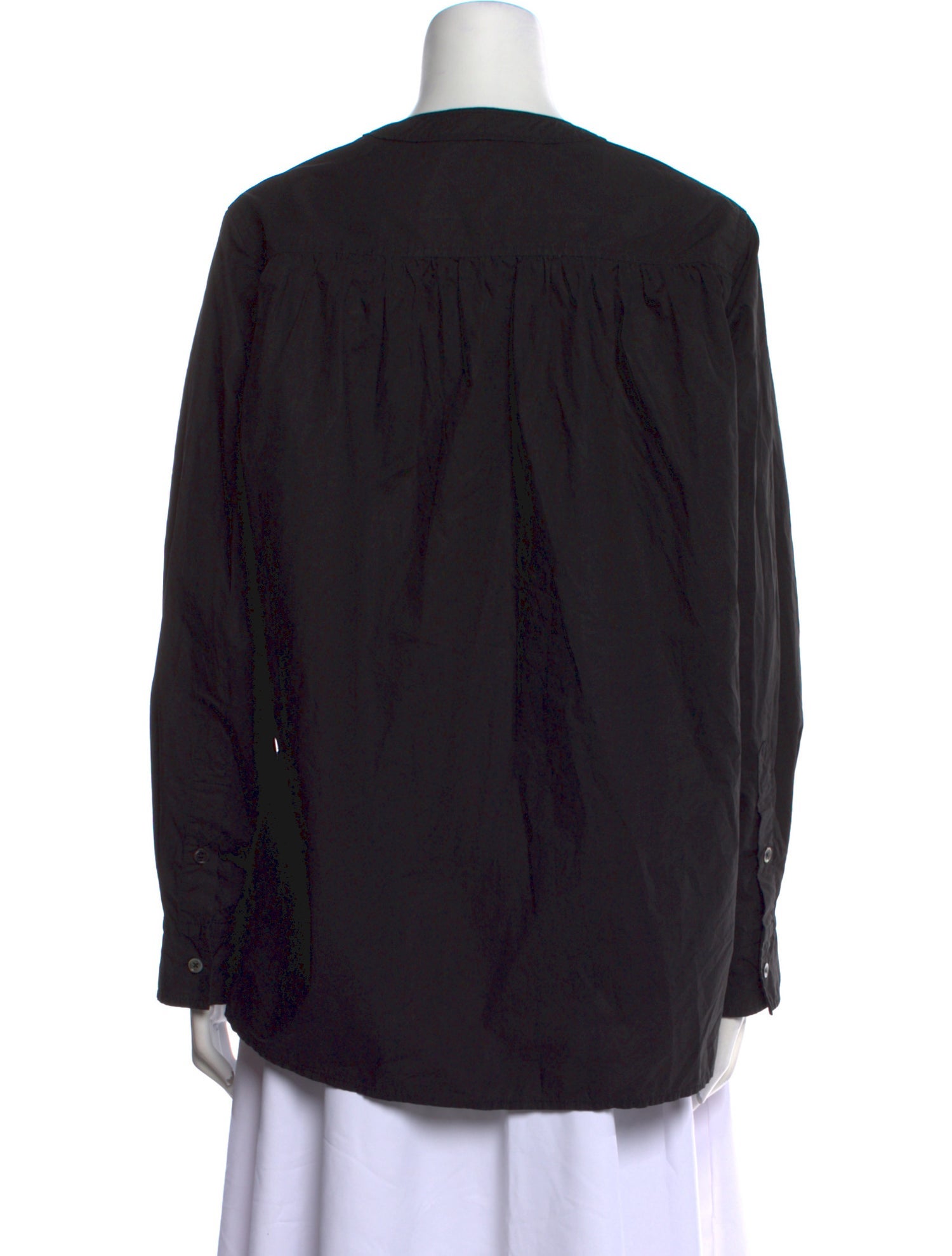 6397 V-Neck Long Sleeve Button-Up Top