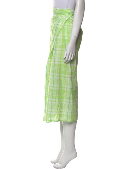 6397 Plaid Print Midi Length Skirt