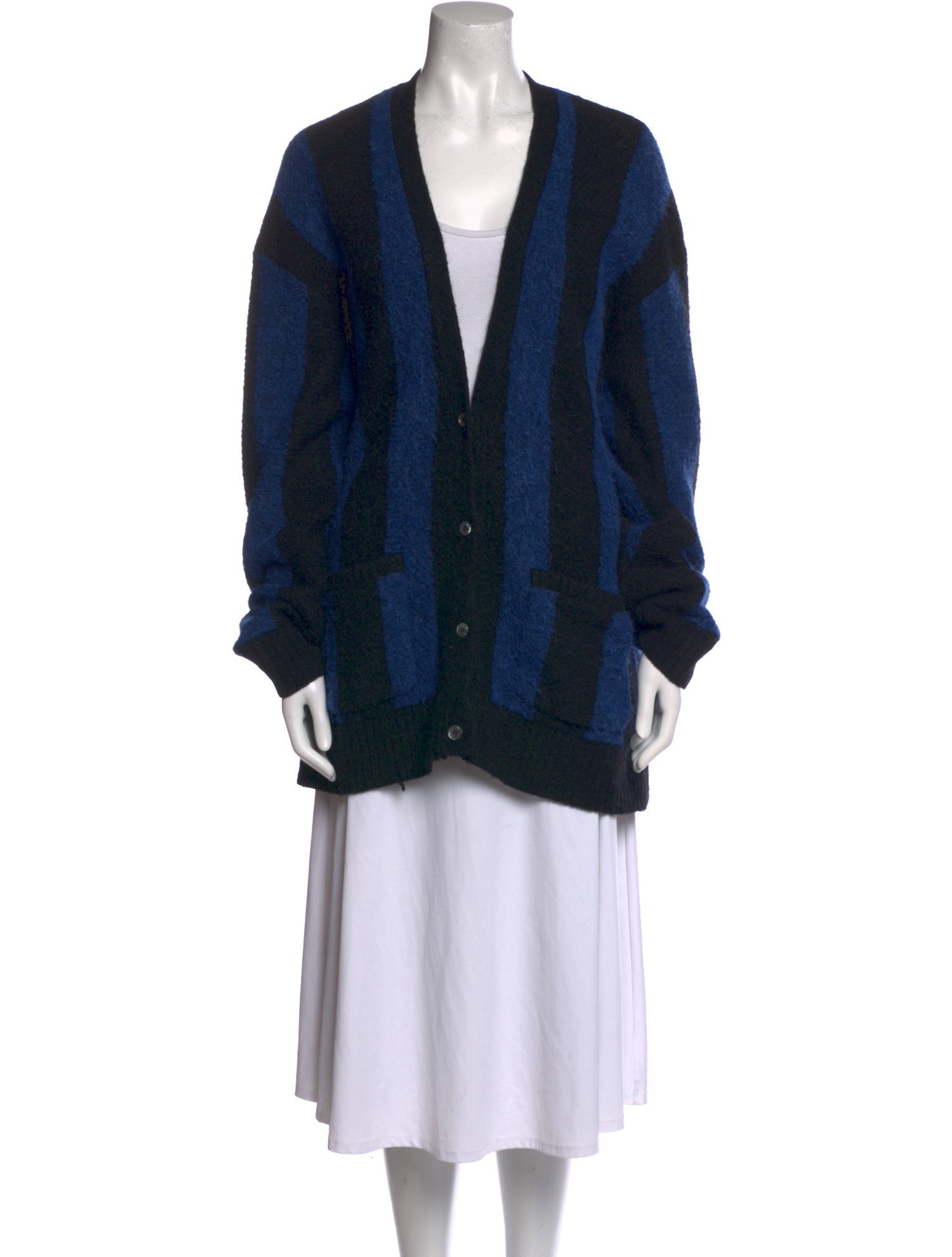 6397 Striped V-Neck Sweater