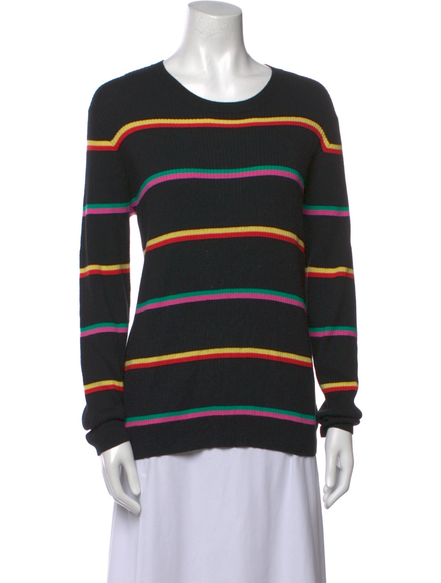 6397 Striped Scoop Neck Sweater