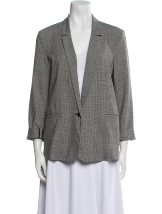 6397 Wool Plaid Print Blazer