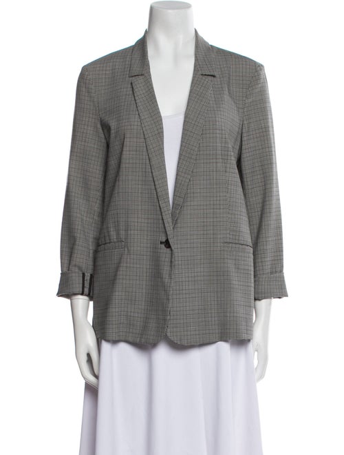 6397 Wool Plaid Print Blazer