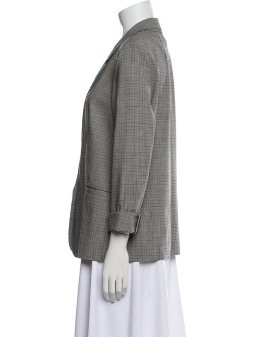 6397 Wool Plaid Print Blazer