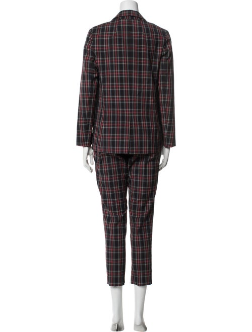 6397 Wool Plaid Print Pant Set