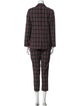 6397 Wool Plaid Print Pant Set