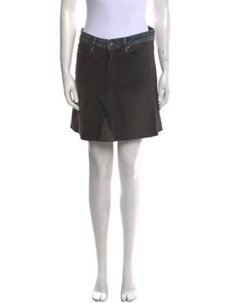 6397 Raw-Edge Trim Mini Skirt