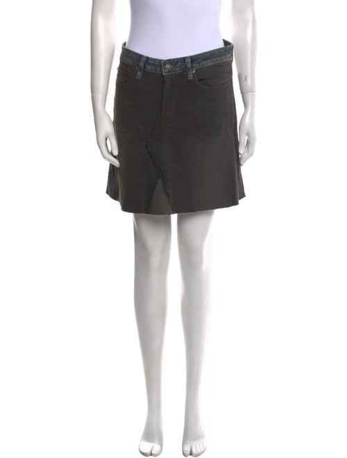 6397 Raw-Edge Trim Mini Skirt