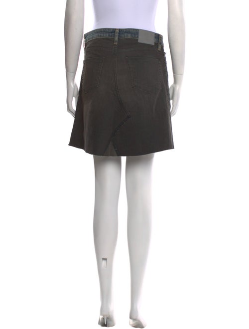 6397 Raw-Edge Trim Mini Skirt