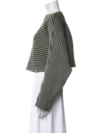 6397 Striped Bateau Neckline Sweater