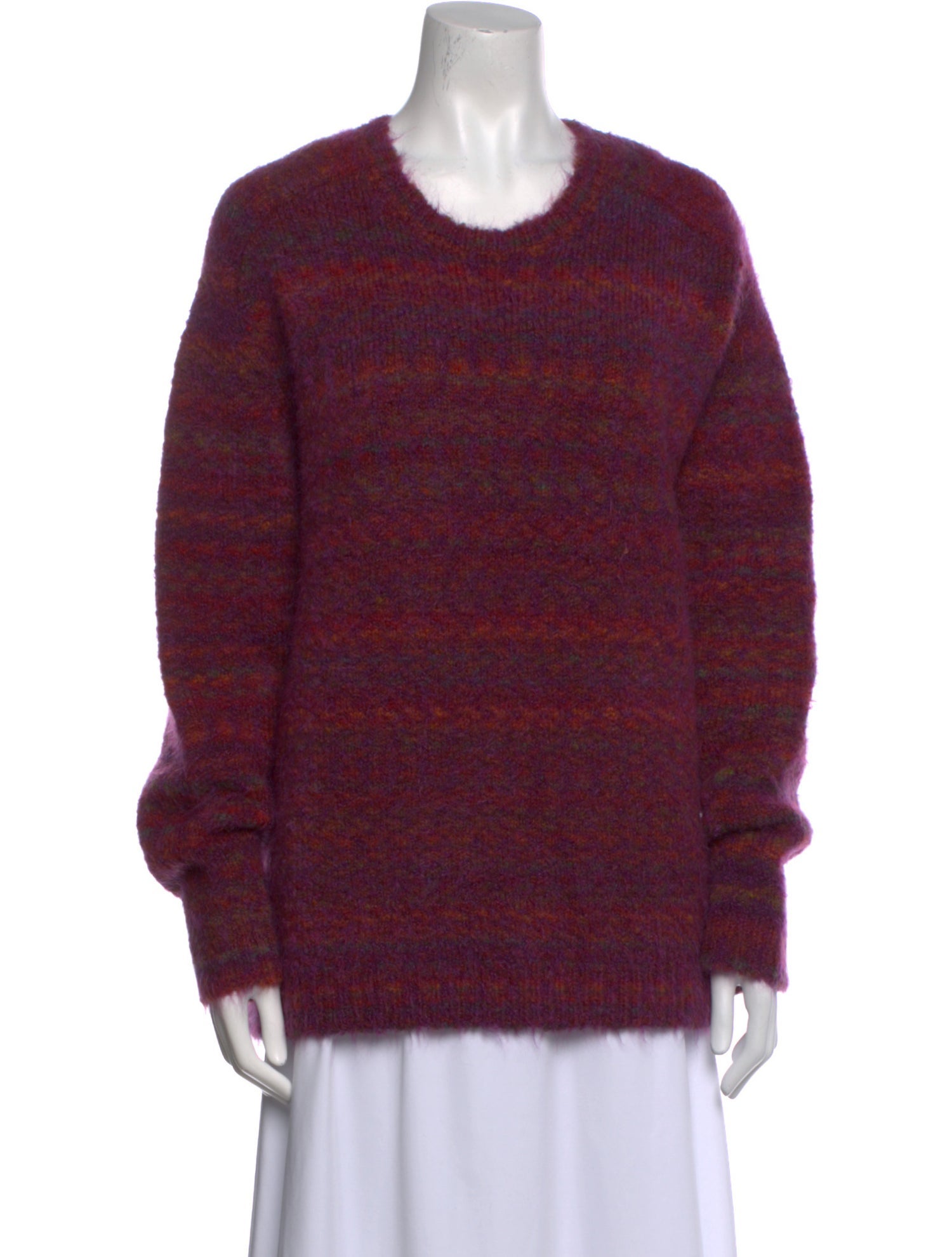 6397 Striped Scoop Neck Sweater