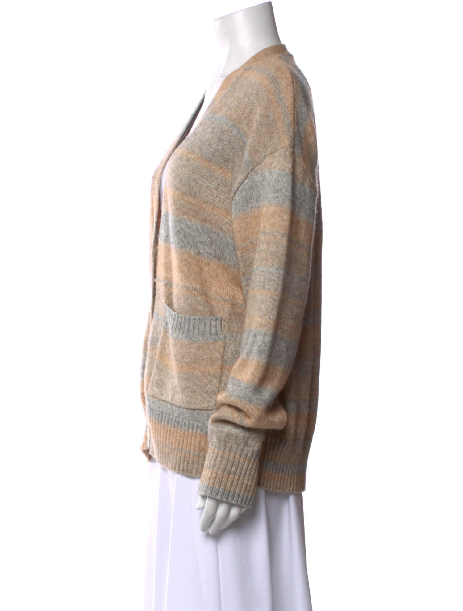 6397 Striped V-Neck Sweater