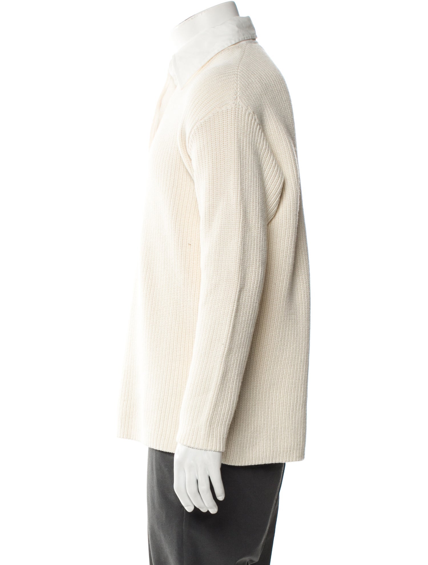 6397 Collar Long Sleeve Polo Sweater