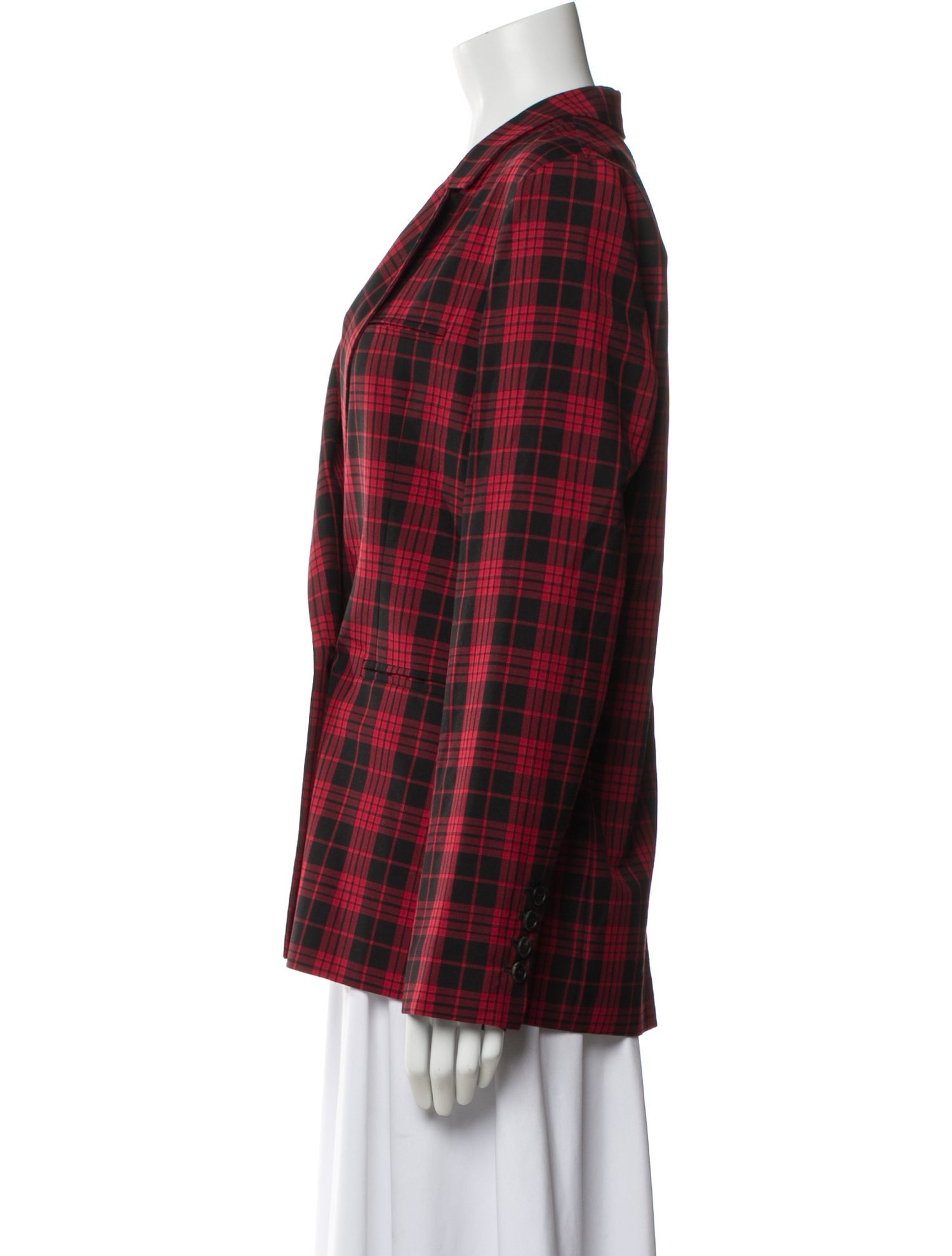 6397 Wool Plaid Print Blazer