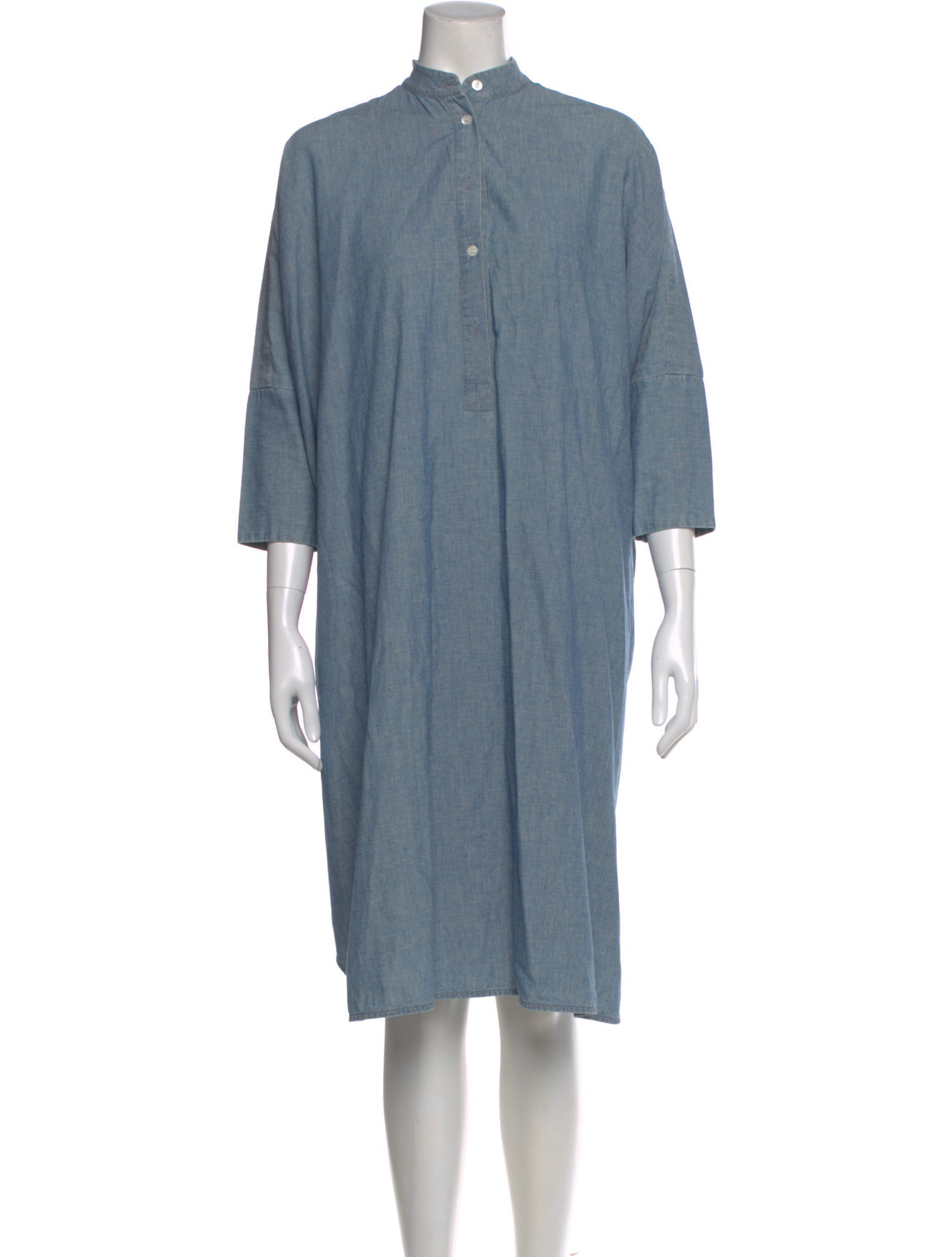 6397 Mock Neck Knee-Length Dress