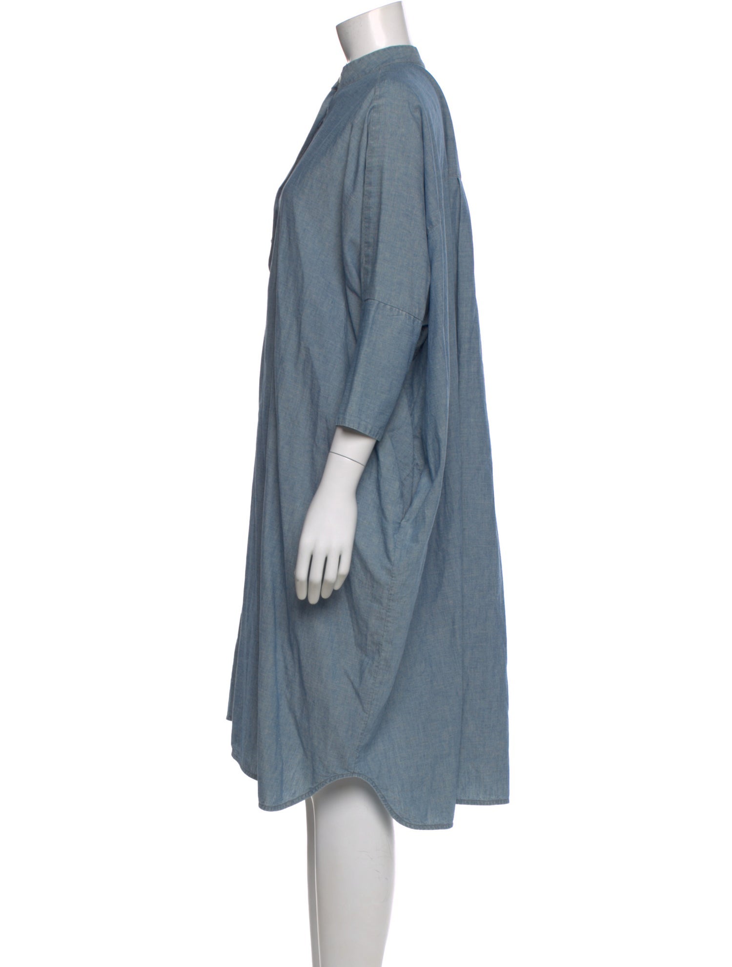 6397 Mock Neck Knee-Length Dress