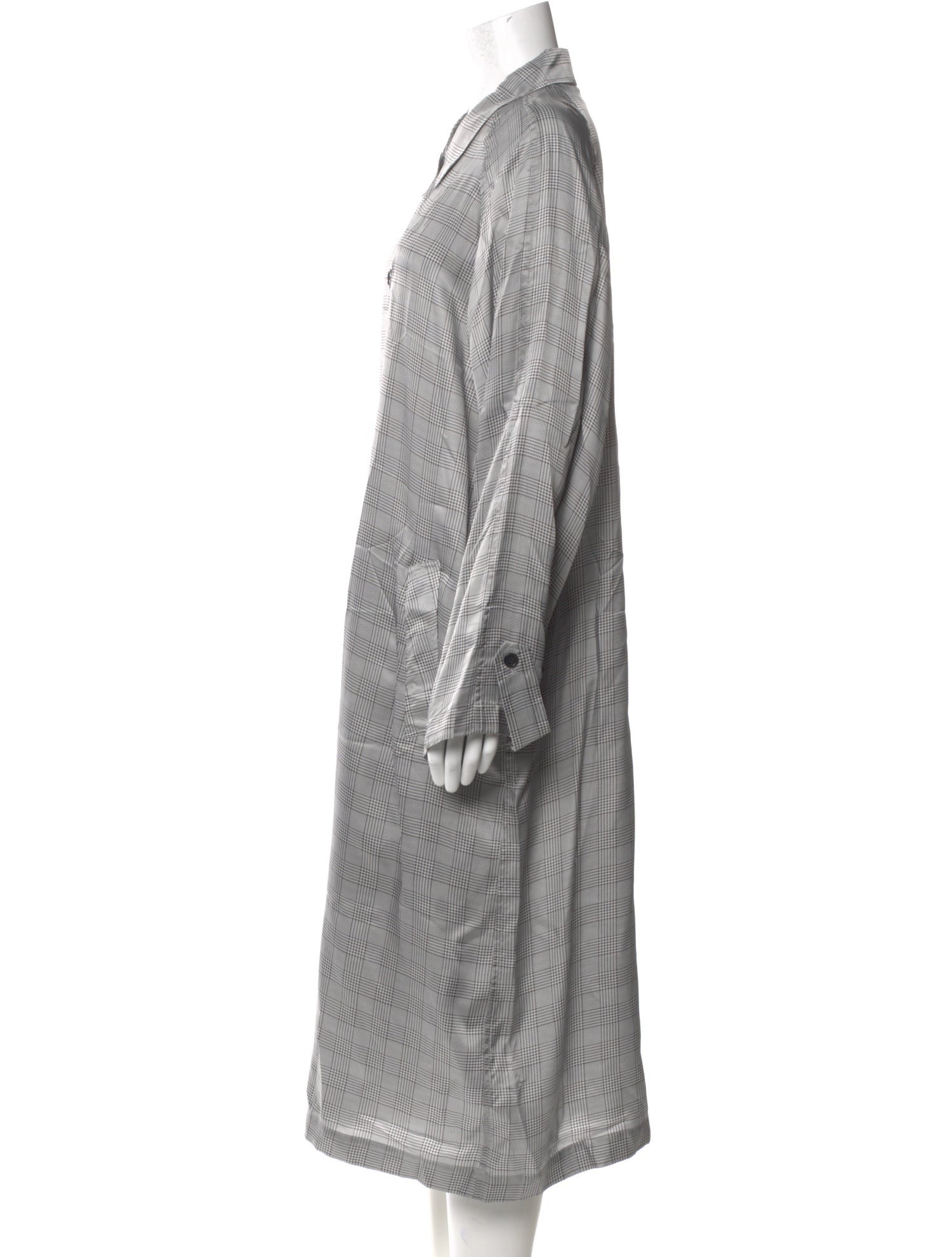 6397 Plaid Print Midi Length Dress