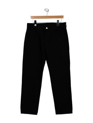 Pre-owned 6397 Mid-rise Straight Leg Jeans In Black