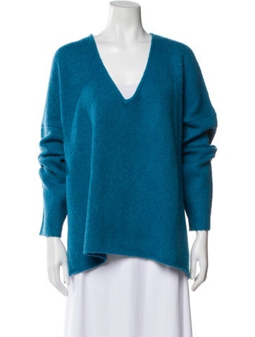 Pre-owned 6397 V-neck Sweater In Blue