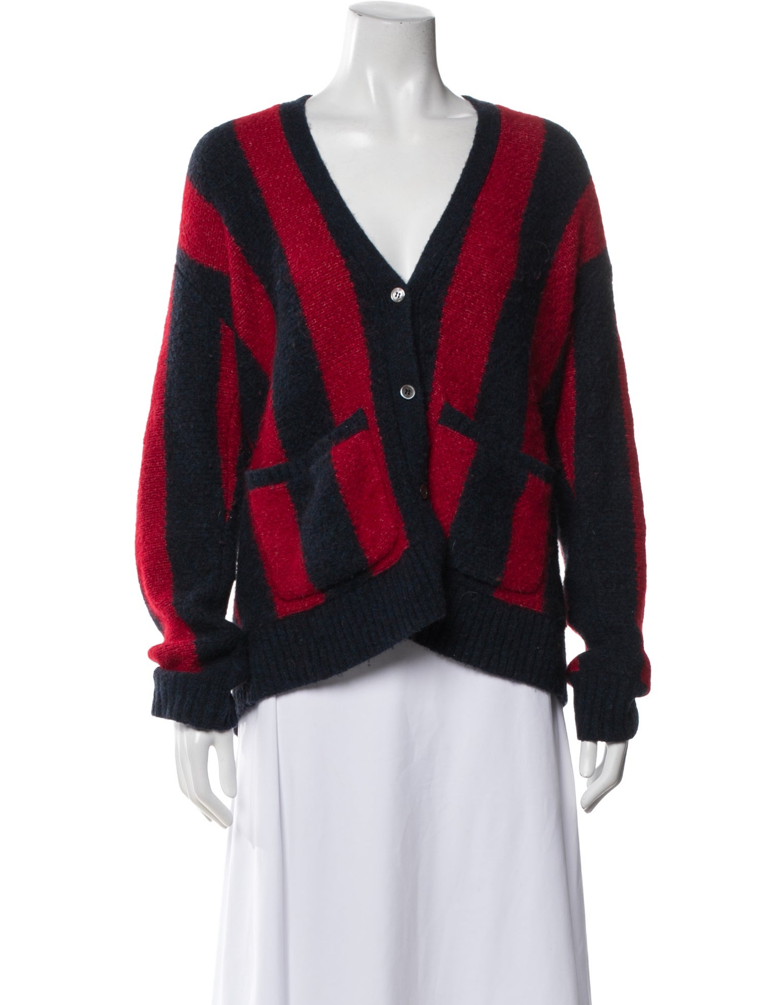 6397 Striped V-Neck Sweater