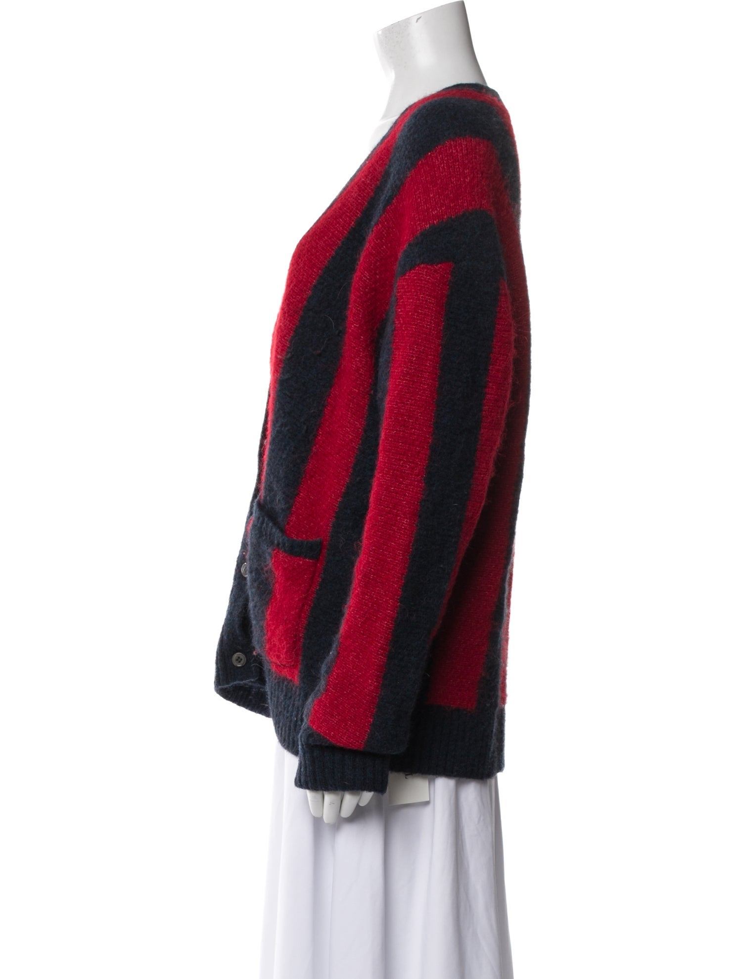 6397 Striped V-Neck Sweater