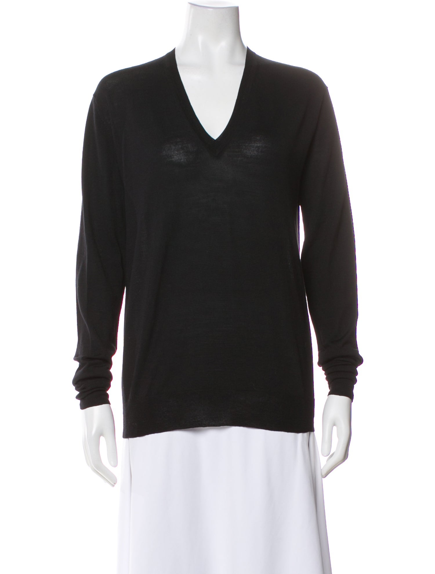 6397 Wool V-Neck Top