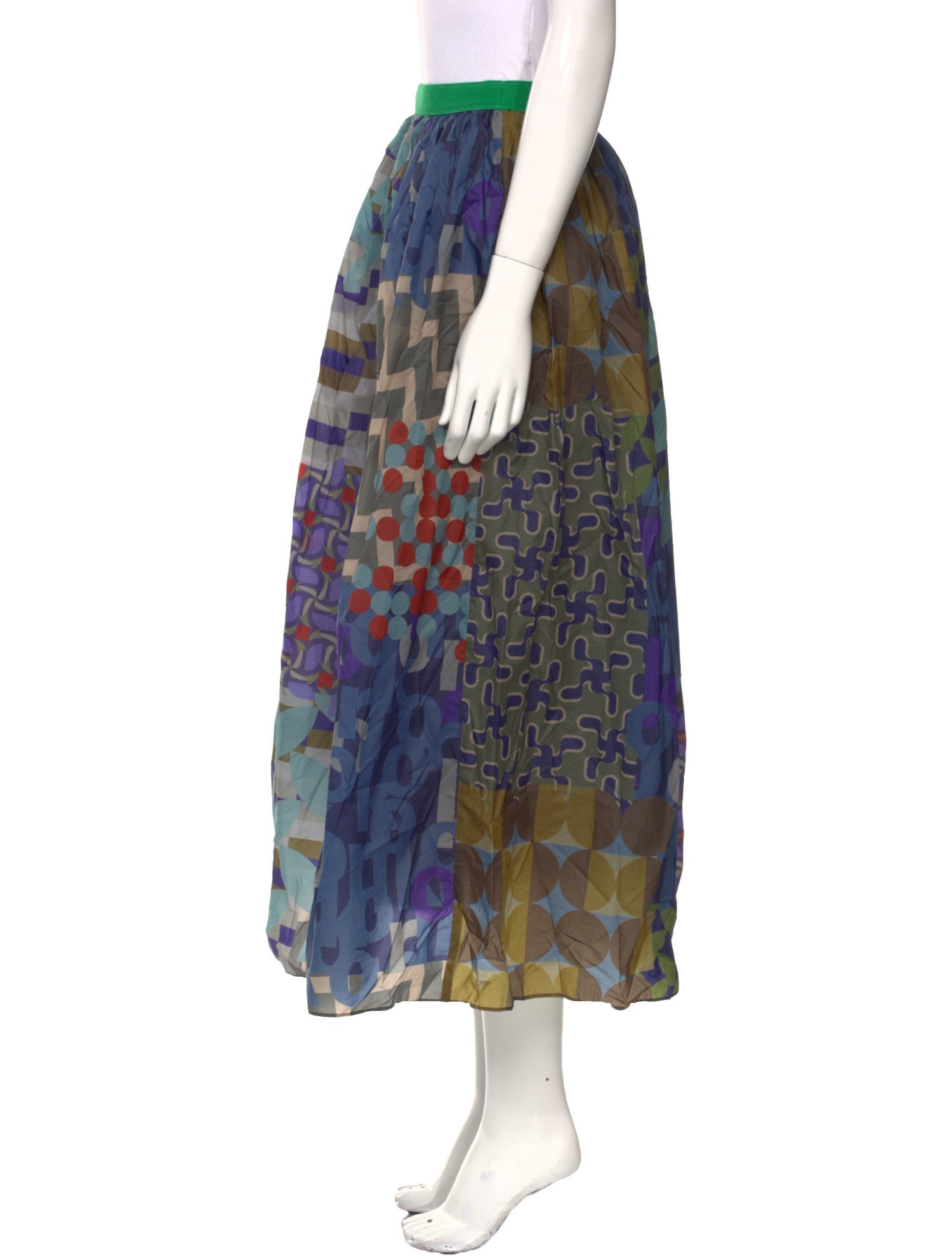 Kolor Nylon Midi Length Skirt