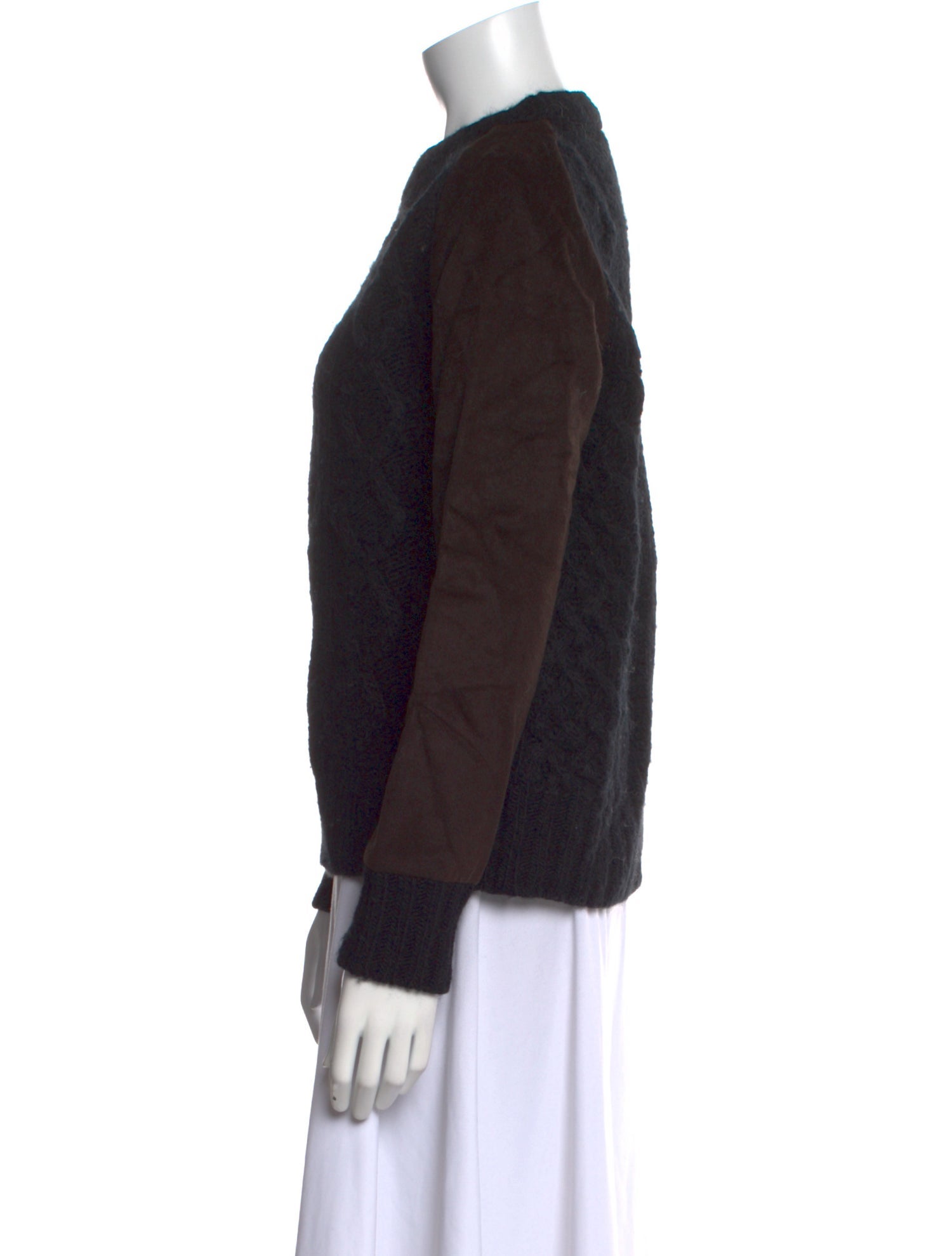 Kolor Wool Colorblock Pattern Sweater