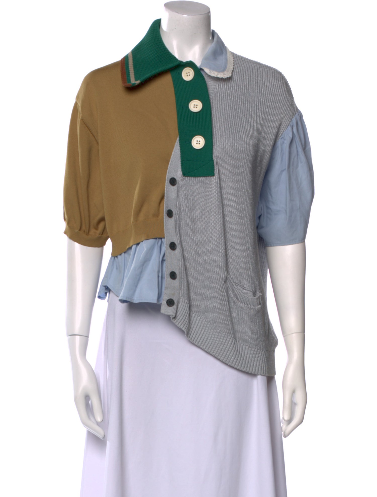 Kolor Printed Three-Quarter Sleeve Polo