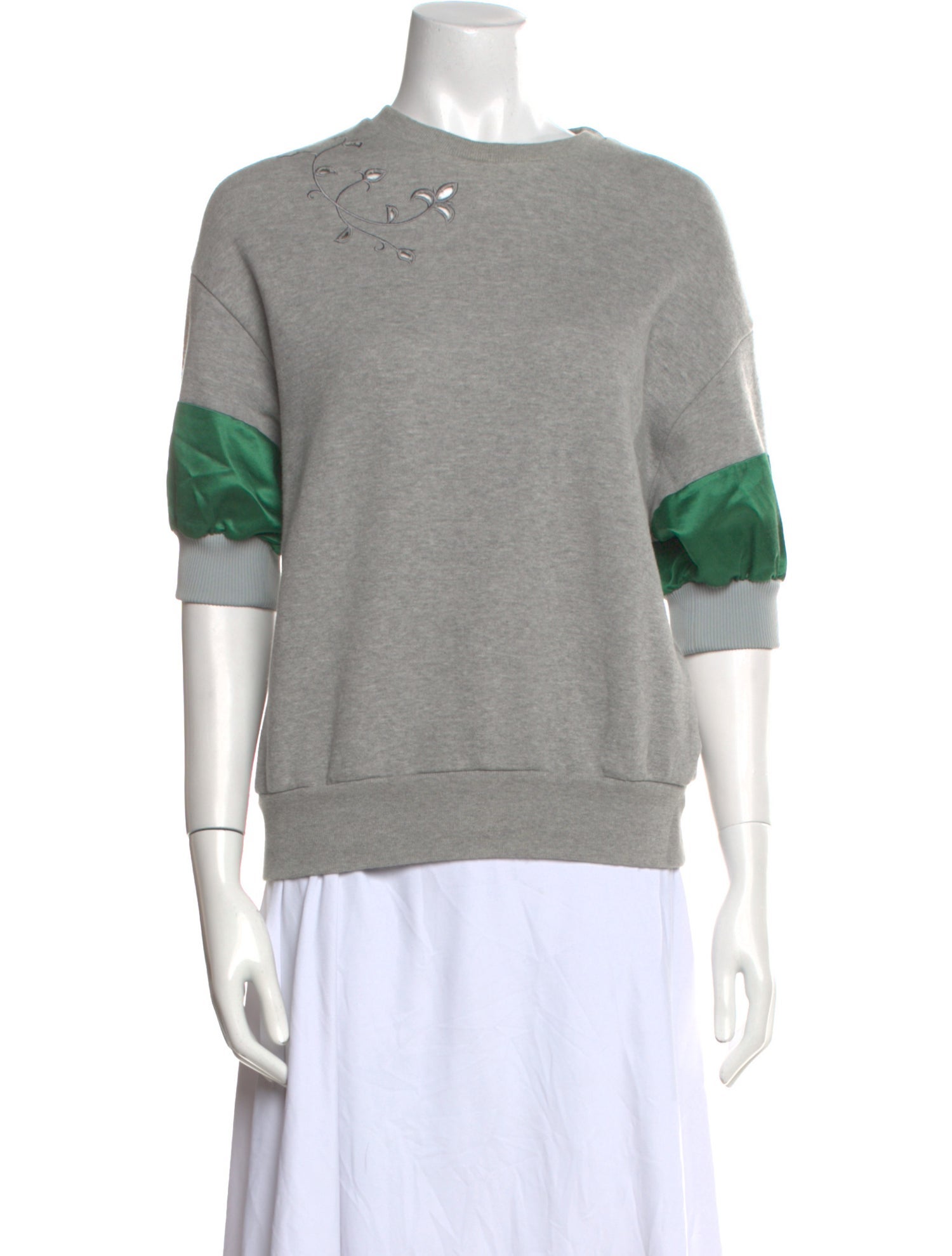 Kolor Crew Neck Three-Quarter Sleeve Sweatshirt