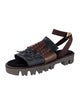 Kolor Leather Gladiator Sandals