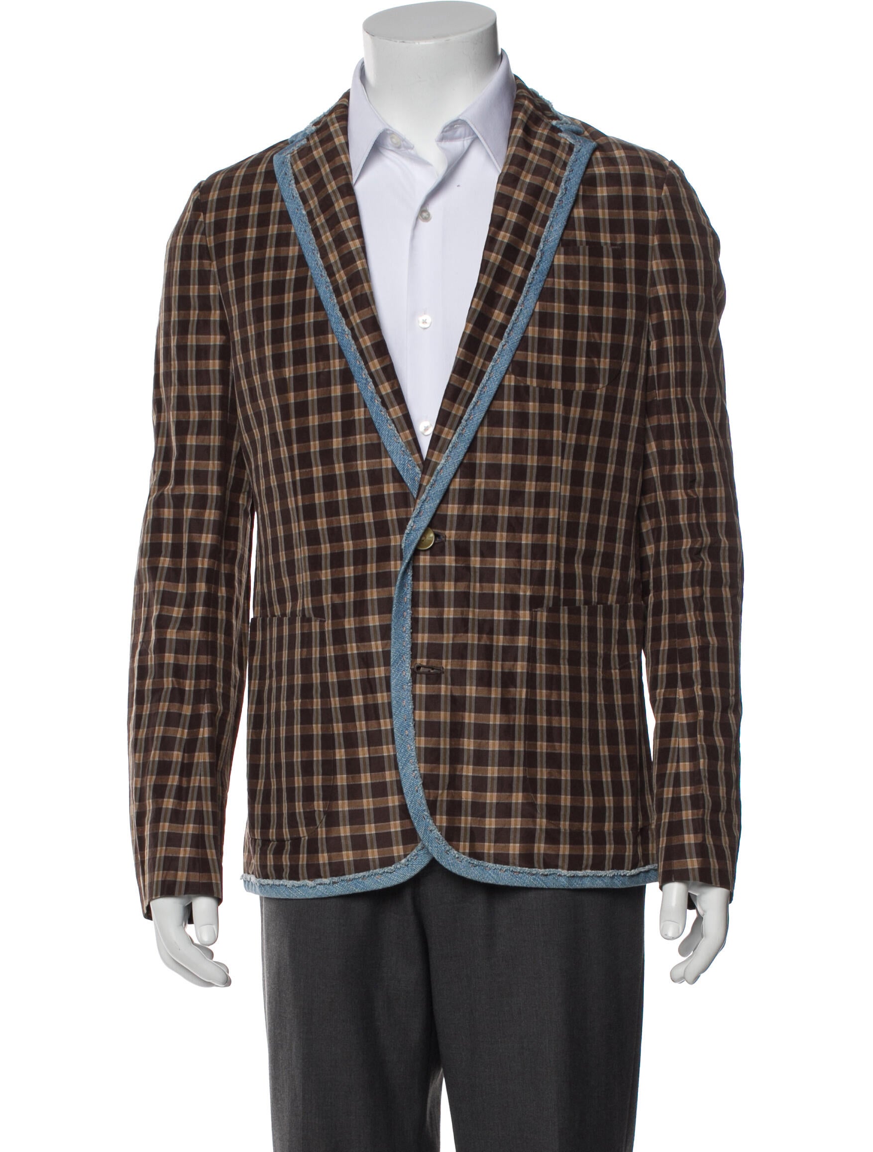 Kolor Plaid Print Coat