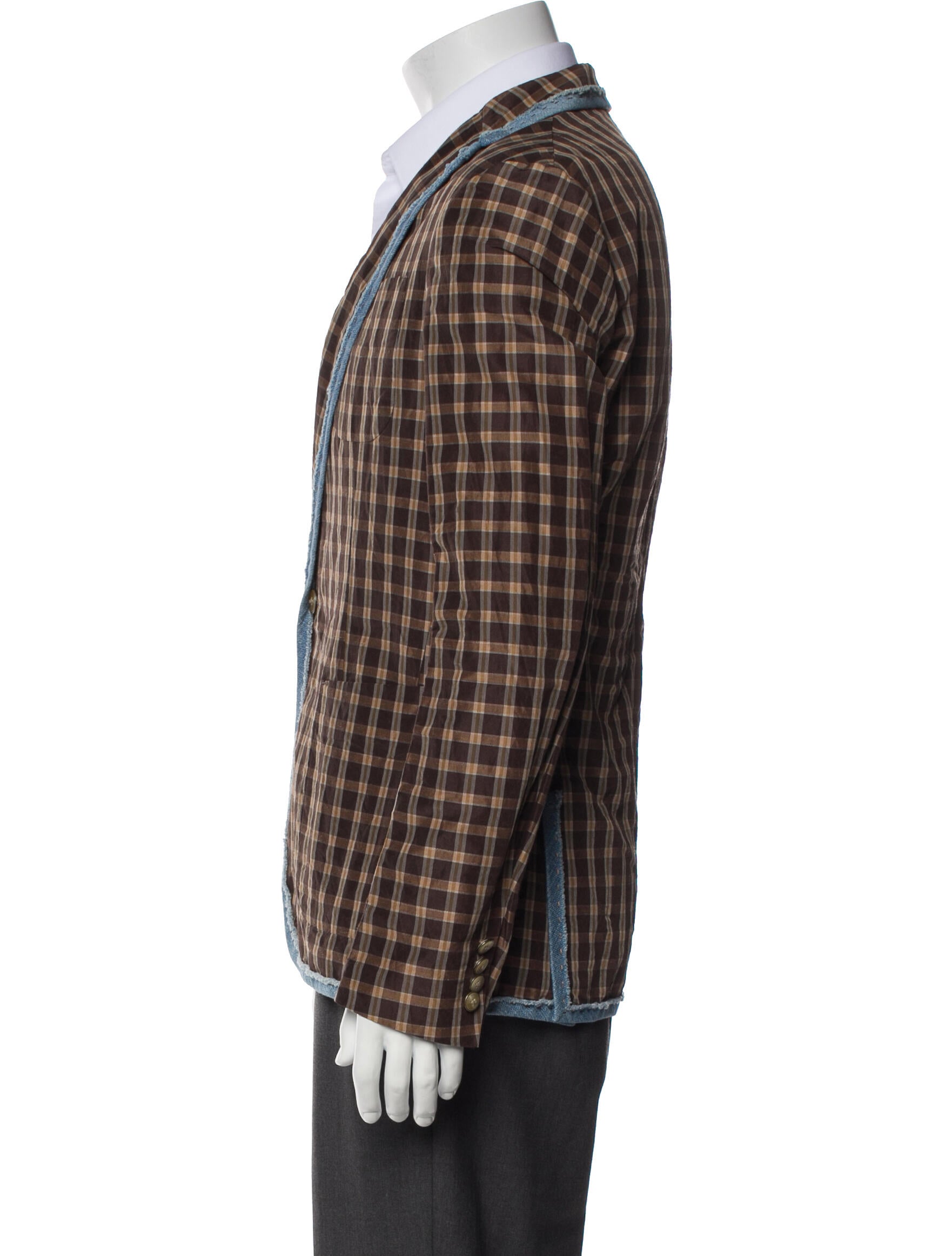 Kolor Plaid Print Coat