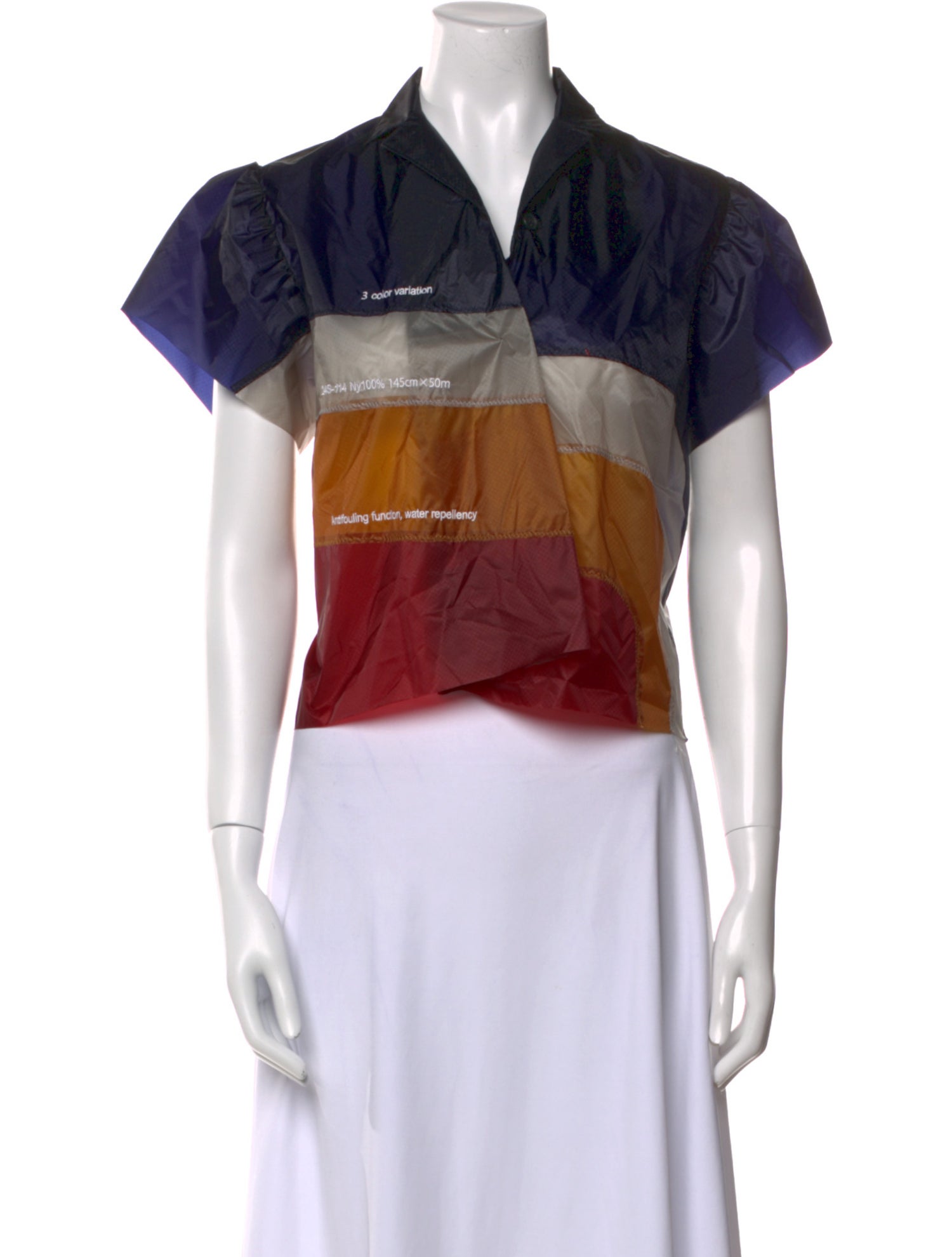 Kolor Printed Short Sleeve Crop Top