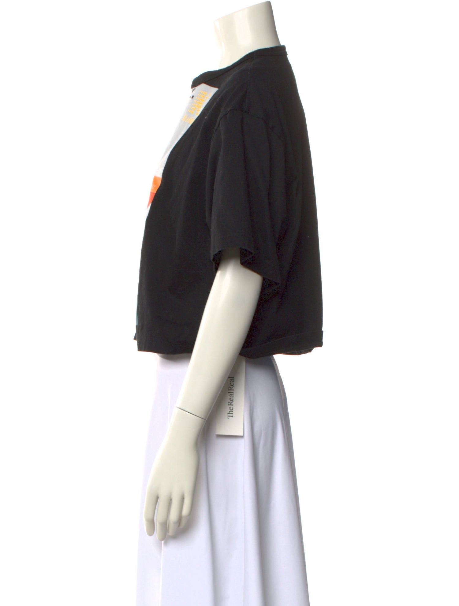 Kolor Graphic Print Crew Neck Crop Top