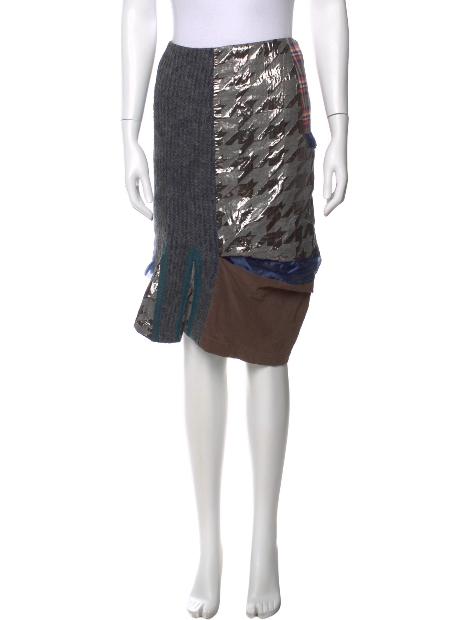 Kolor Printed Knee-Length Skirt