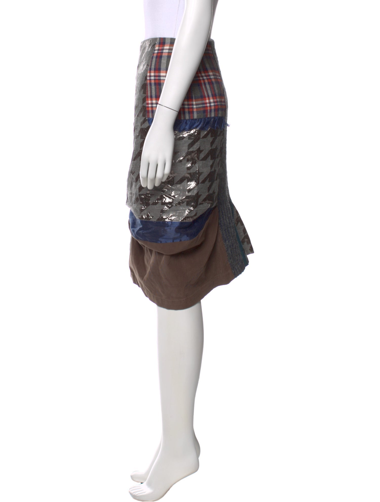 Kolor Printed Knee-Length Skirt