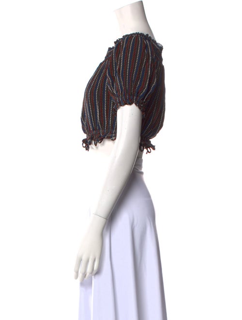 Apiece Apart Silk Striped Crop Top