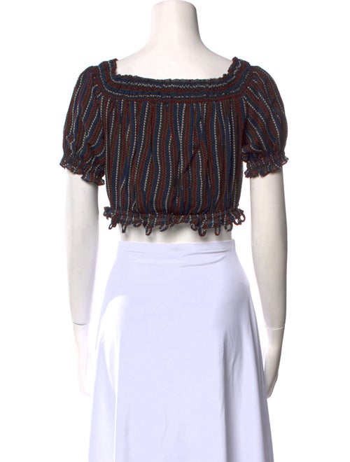 Apiece Apart Silk Striped Crop Top