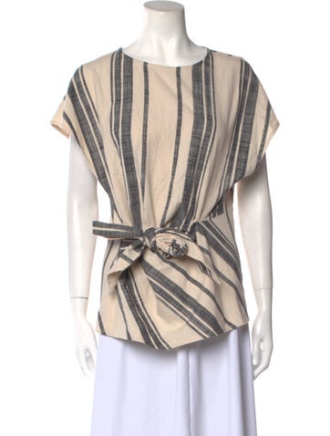 Apiece Apart Tops Striped Bateau Neckline Blouse XS