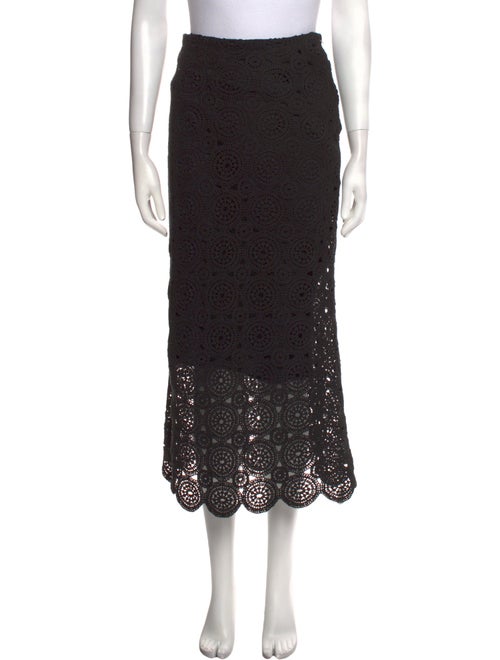 Apiece Apart Lace Pattern Midi Length Skirt